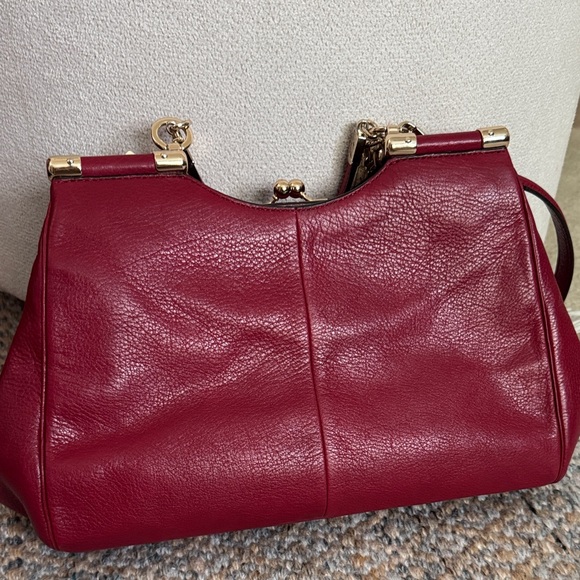 Tas Coach Carrie red leather handbag - Picture 5 of 8